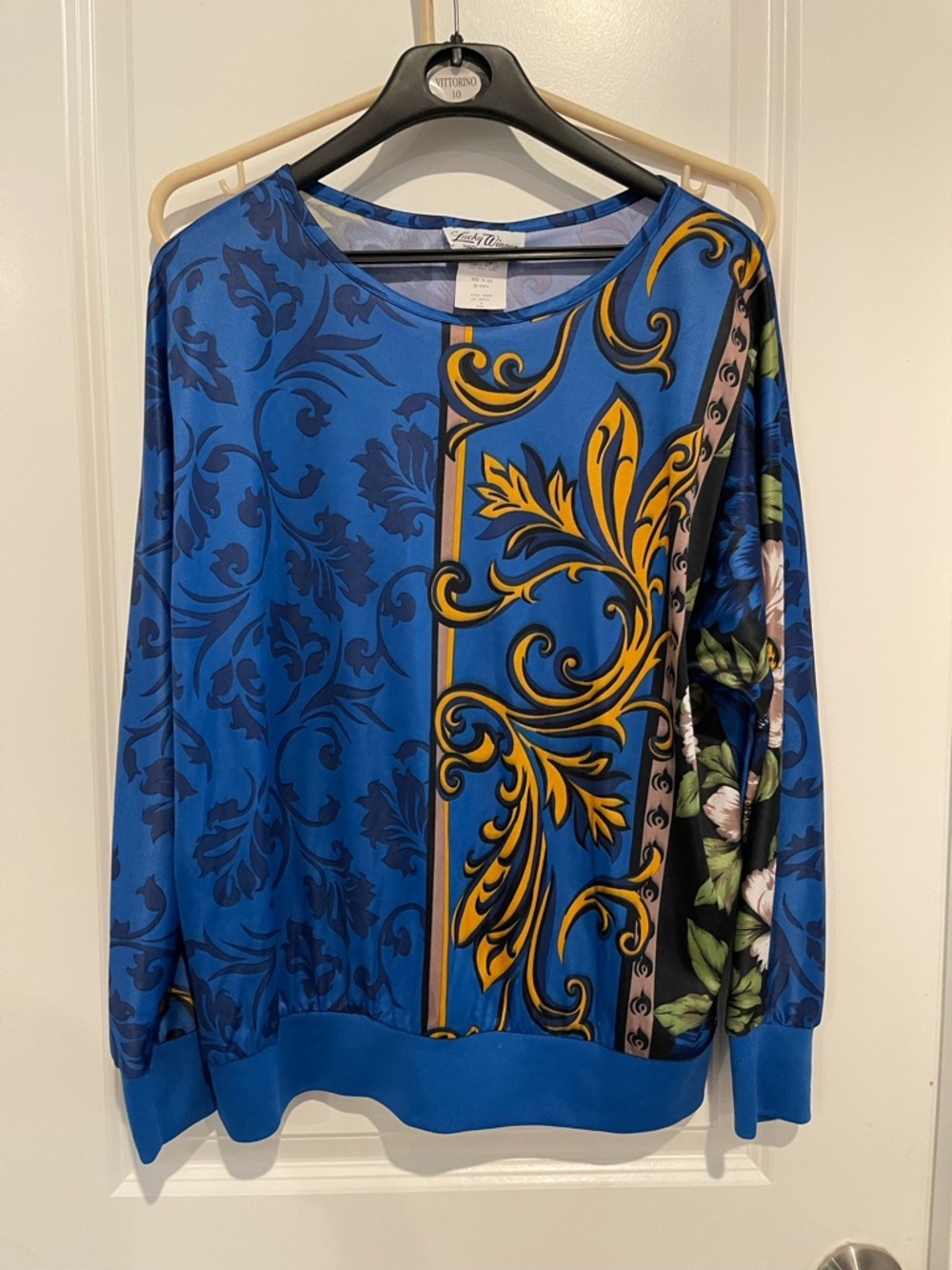 Terry By 2Blue Ornate Print Women's Blouse